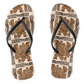 Aztec Eagle Warrior Tribal Oude kunst Teenslippers (Voetbed)