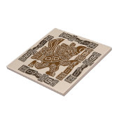 Aztec Eagle Warrior Tribal Oude kunst Tegeltje (Zijkant)