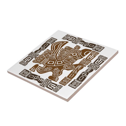Aztec Eagle Warrior Tribal Oude kunst Tegeltje (Zijkant)