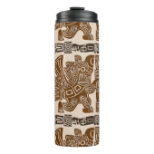 Aztec Eagle Warrior Tribal Oude kunst Thermosbeker (Voorkant)