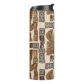 Aztec Eagle Warrior Tribal Oude kunst Thermosbeker (Gedraaid links)