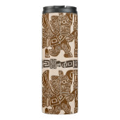 Aztec Eagle Warrior Tribal Oude kunst Thermosbeker (Achterkant)