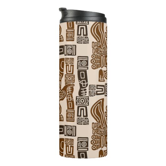 Aztec Eagle Warrior Tribal Oude kunst Thermosbeker (Geroteerd rechts)