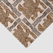 Aztec Eagle Warrior Tribal Oude kunst Tissuepapier (Detail)