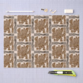 Aztec Eagle Warrior Tribal Oude kunst Tissuepapier (Craft)