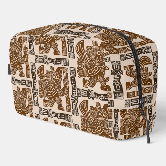 Aztec Eagle Warrior Tribal Oude kunst Toilettasje (Rechterhoek)