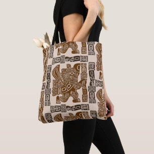 Aztec Eagle Warrior Tribal Oude kunst Tote Bag