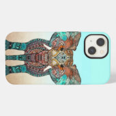 Aztec Elephant iPhone Hoesje (Achterkant horizontaal)