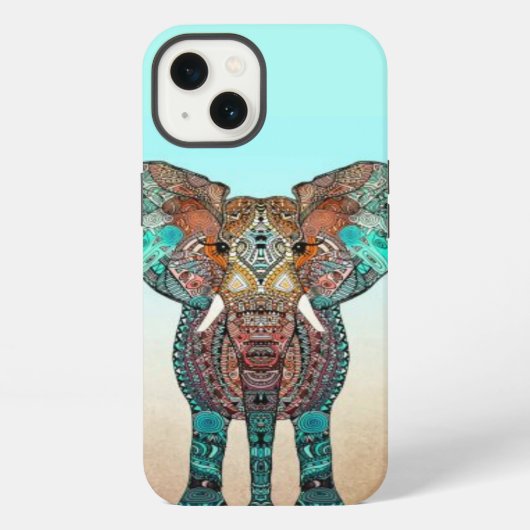 Aztec Elephant iPhone Hoesje (Achterkant)