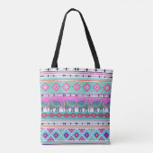Aztec Elephants Tribal Pattern, Cool Tote Bag (Achterkant)