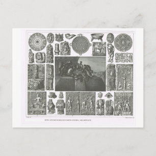 Aztec en Mayan rites, figuren en artefacten Briefkaart
