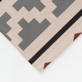 Aztec Essence II Pattern Black White Grey Fleece Deken (Hoek)