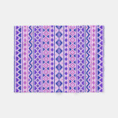 Aztec Essence II Pattern Pinks Blue Paars Fleece Deken (Voorkant (Horizontaal))