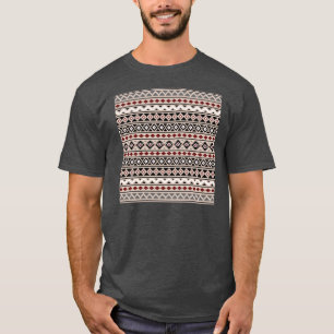 Aztec Essence II Ptn (H) Black White Grey Red Sand T-shirt