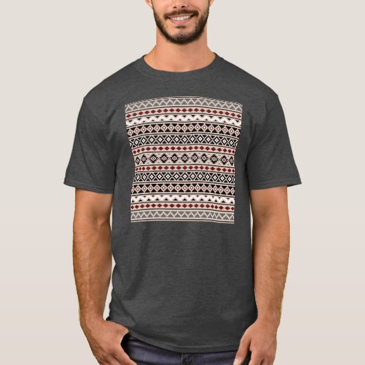 Aztec Essence II Ptn (H) Black White Grey Red Sand T-shirt (Voorkant)