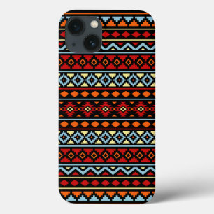 Aztec Essence II PTN rood blauw Sinaasappel geel z Case-Mate iPhone Case