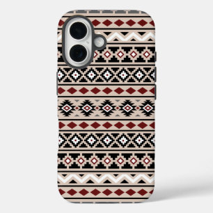 Aztec Essence II PTN Zwart Wit Grijs Rood Zand iPhone 16 Hoesje