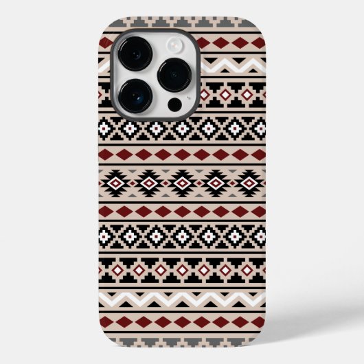 Aztec Essence II PTN Zwart Wit Grijs Rood Zand Case-Mate iPhone Case (Achterkant)