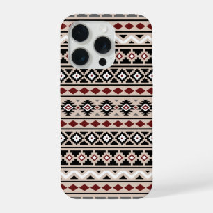 Aztec Essence II Ptn Zwart Wit Grijs Rood Zand iPhone 15 Pro Case