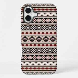 Aztec Essence II Ptn Zwart Wit Grijs Rood Zand iPhone 16 Plus Hoesje