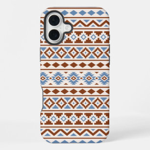 Aztec Essence Patroon II Roest Blauw Crème iPhone 16 Plus Hoesje