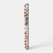Aztec Essence Pattern II Rust Blue Cream iPhone Hoesje (Linkerkant)