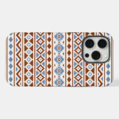 Aztec Essence Pattern II Rust Blue Cream iPhone Hoesje (Achterkant horizontaal)