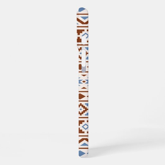Aztec Essence Pattern II Rust Blue Cream iPhone Hoesje (Linkerkant)