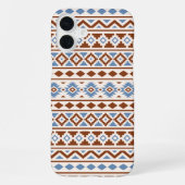 Aztec Essence Pattern II Rust Blue Cream iPhone Hoesje (Achterkant)