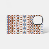 Aztec Essence Pattern II Rust Blue Cream iPhone Hoesje (Achterkant horizontaal)