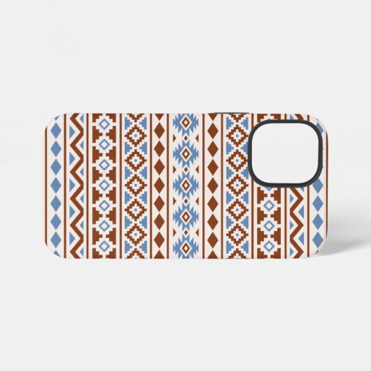 Aztec Essence Pattern II Rust Blue Cream iPhone Hoesje (Achterkant horizontaal)