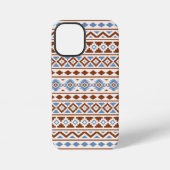 Aztec Essence Pattern II Rust Blue Cream iPhone Hoesje (Achterkant)