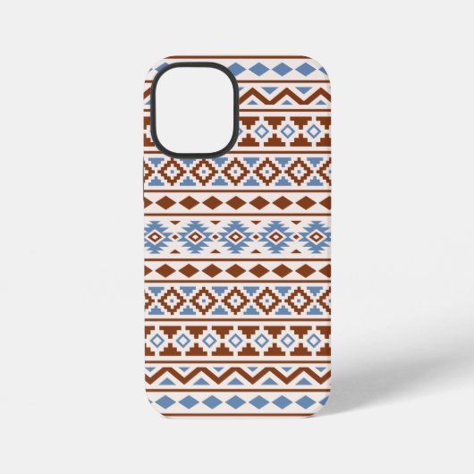 Aztec Essence Pattern II Rust Blue Cream iPhone Hoesje (Achterkant)