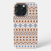 Aztec Essence Pattern II Rust Blue Cream iPhone Hoesje (Achterkant)