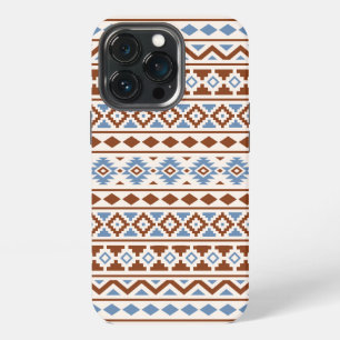 Aztec Essence Pattern II Rust Blue Cream iPhone 13 Pro Hoesje