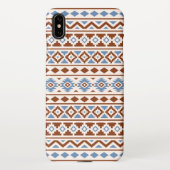 Aztec Essence Pattern II Rust Blue Cream iPhone Hoesje (Achterkant)