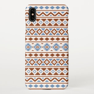 Aztec Essence Pattern II Rust Blue Cream iPhone XS Max Hoesje