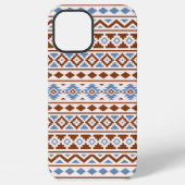 Aztec Essence Pattern II Rust Blue Cream iPhone Hoesje (Achterkant)