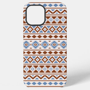 Aztec Essence Pattern II Rust Blue Cream iPhone 12 Pro Max Hoesje