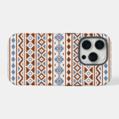 Aztec Essence Pattern II Rust Blue Cream iPhone Hoesje (Achterkant horizontaal)