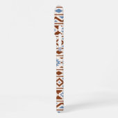 Aztec Essence Pattern II Rust Blue Cream iPhone Hoesje (Linkerkant)