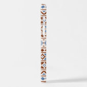 Aztec Essence Pattern II Rust Blue Cream iPhone Hoesje (Linkerkant)
