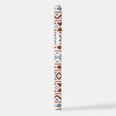 Aztec Essence Pattern II Rust Blue Cream iPhone Hoesje (Rechterkant)