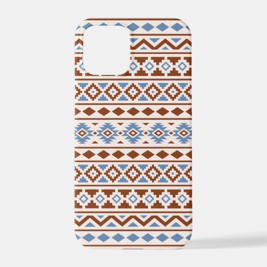 Aztec Essence Pattern II Rust Blue Cream iPhone Hoesje (Achterkant)