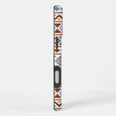 Aztec Essence Pattern II Rust Blue Cream iPhone Hoesje (Rechterkant)