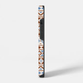 Aztec Essence Pattern II Rust Blue Cream iPhone Hoesje (Linkerkant)