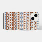 Aztec Essence Pattern II Rust Blue Cream iPhone Hoesje (Achterkant horizontaal)