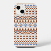 Aztec Essence Pattern II Rust Blue Cream iPhone Hoesje (Achterkant)