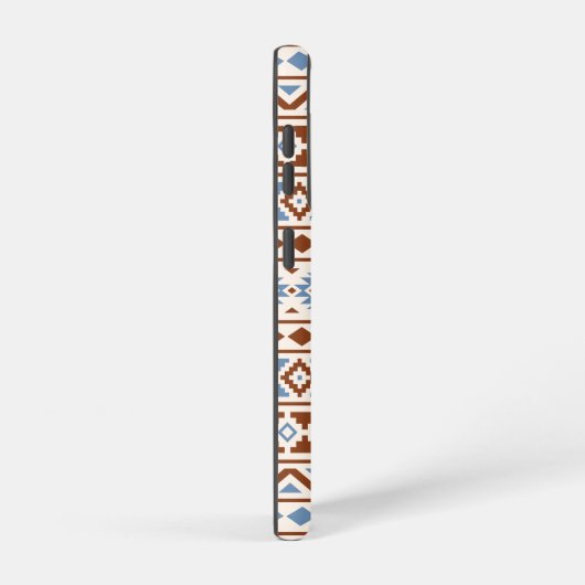 Aztec Essence Pattern II Rust Blue Cream Samsung Galaxy Hoesje (Rechterkant)