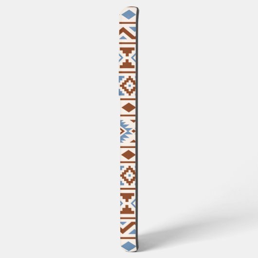 Aztec Essence Pattern II Rust Blue Cream Samsung Galaxy Hoesje (Achterkant horizontaal)